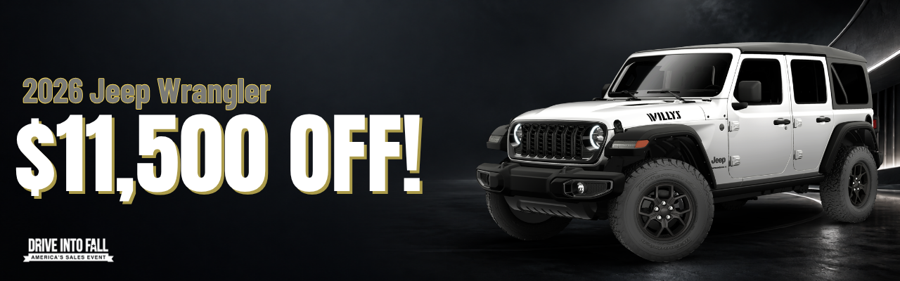 2026 Jeep Wrangler, $11,500 off